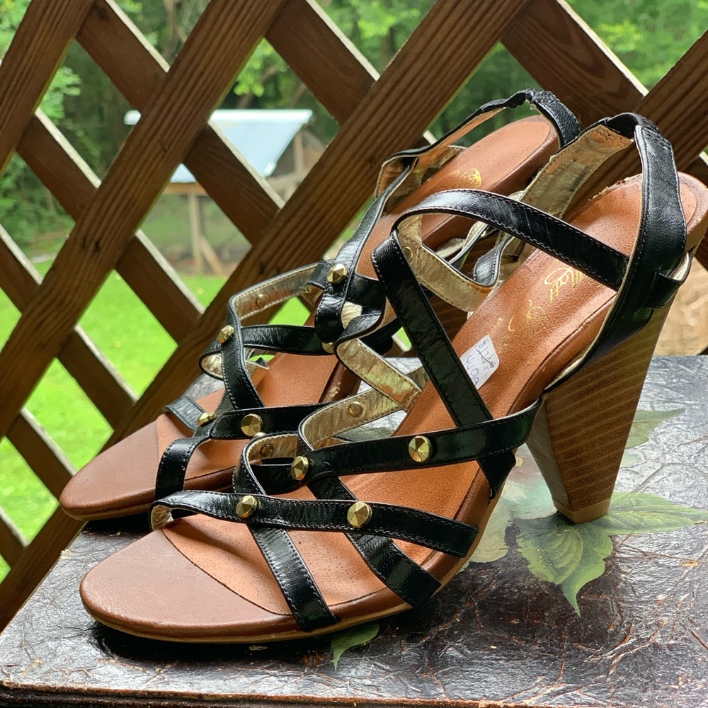 Matt Bernson Black studded leather sandals
